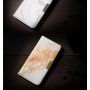 Pokrowiec flip ze wzorem marmuru dla iPhone 7 / 8 - czarny