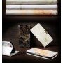 Pokrowiec flip ze wzorem marmuru dla iPhone 7 / 8 - czarny