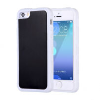Magiczne antygrawitacyjne etui samoprzylepne dla Apple iPhone 5 / 5S / SE (2016) - odpowiednie do selfie - biało-czarne
