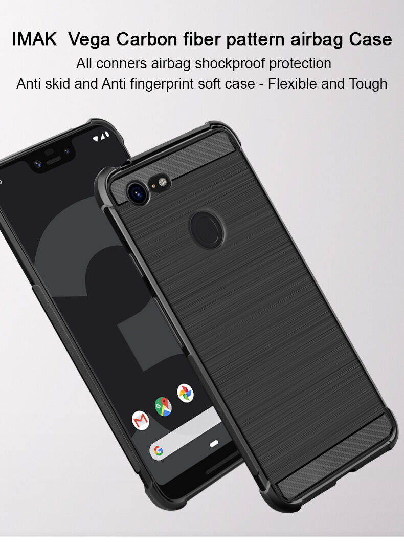 Imak Vega etui plastikowe z teksturą szlifowaną do Google Pixel 3XL - czarne