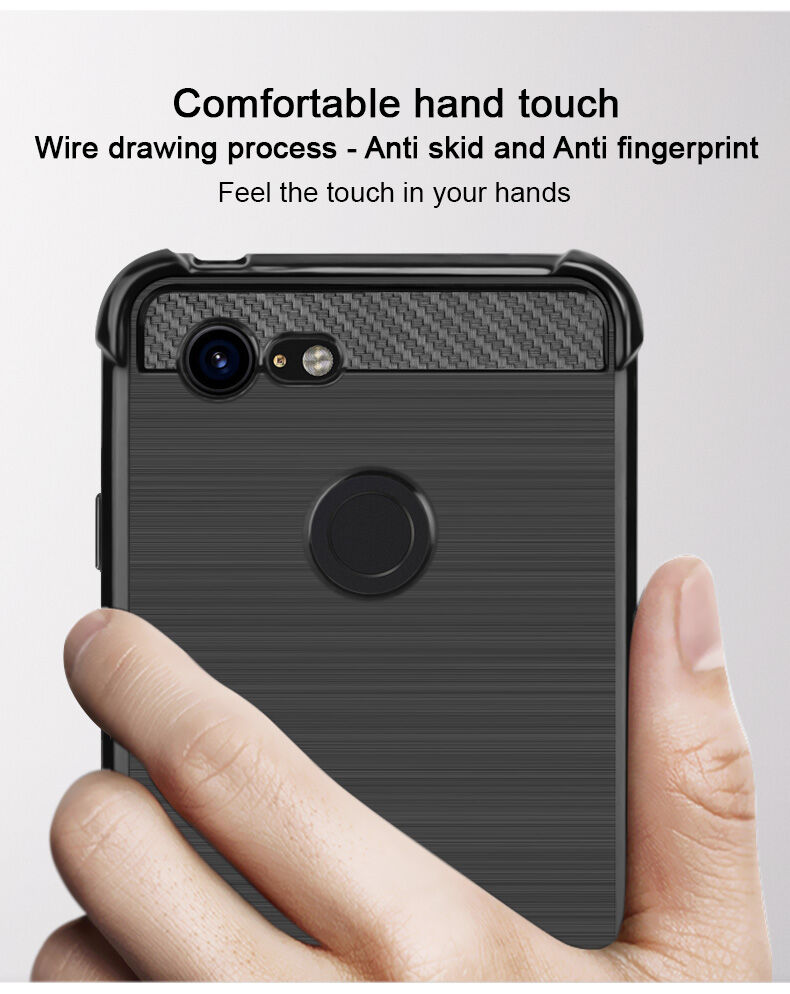 Imak Vega etui plastikowe z teksturą szlifowaną do Google Pixel 3XL - czarne