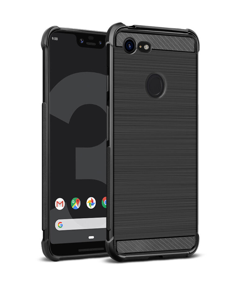 Imak Vega etui plastikowe z teksturą szlifowaną do Google Pixel 3XL - czarne