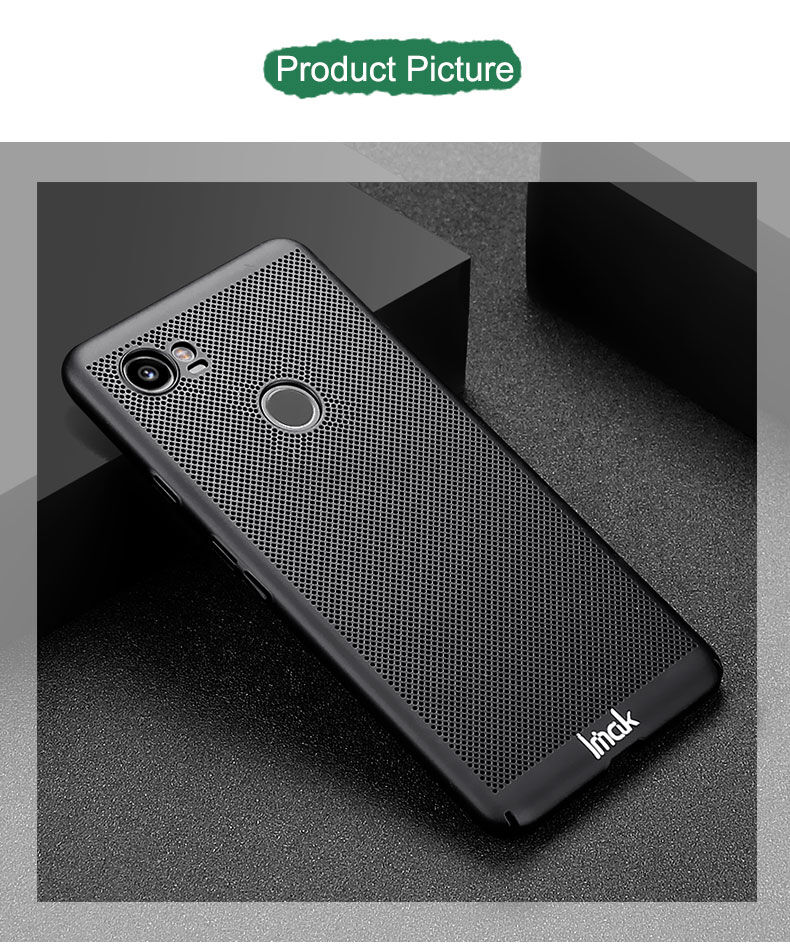 Imak etui plastikowe z wentylacją do Google Pixel 2XL - czarne