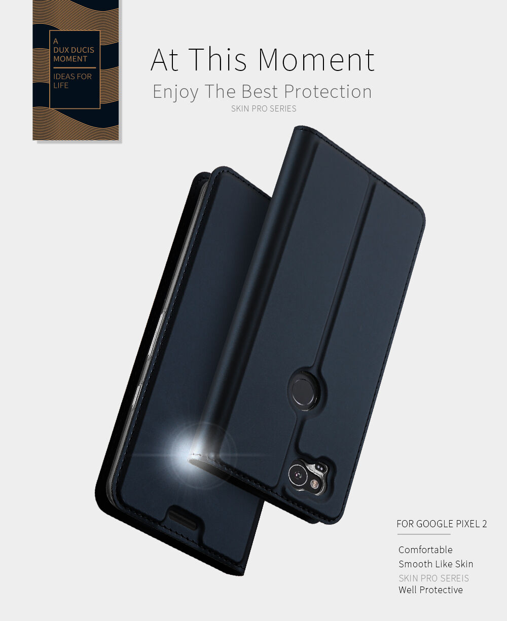Dux Ducis Skin Pro pokrowiec flip do Google Pixel 2 - różowo-złoty