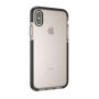 Etui do iPhone XS / iPhone X ze wzmocnioną ramką i ochroną przed upadkiem – czarno-białe