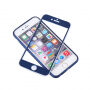 Etui plastikowe do iPhone 6 / 6S z ochroną 360° - chroni część przednią i tylną - niebieskie