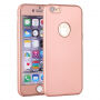 Etui plastikowe do iPhone 6 / 6S z ochroną 360° - chroni część przednią i tylną - różowo-złote (Rose Gold)