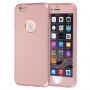 Etui plastikowe do iPhone 6 Plus / 6S Plus z ochroną 360° - chroni część przednią i tylną - różowo-złote (Rose Gold)