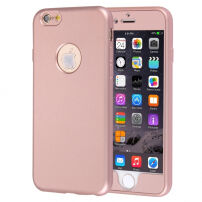 Etui plastikowe do iPhone 6 Plus / 6S Plus z ochroną 360° - chroni część przednią i tylną - różowo-złote (Rose Gold)