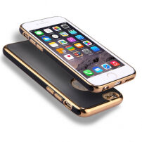 Opakowanie do iPhone´a 6 Plus / 6S Plus z 360° ochroną i błyszczącymi kamieniami - chroni przód i tył - czarne