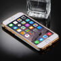 Opakowanie do iPhone 6 Plus / 6S Plus z 360° ochroną i błyszczącymi krawędziami - chroni przednią i tylną część - złote