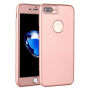 Etui silikonowe do iPhone 8 Plus / 7 Plus z ochroną 360° - chroni część przednią i tylną - różowo-złote (Reso Gold)