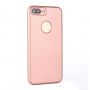 Etui silikonowe do iPhone 8 Plus / 7 Plus z ochroną 360° - chroni część przednią i tylną - różowo-złote (Reso Gold)