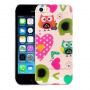Etui do iPhone 5 / 5S / SE (2016) – grafika – sowy i serduszka