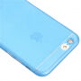 Ultra cienkie plastikowe etui dla iPhone 6 / 6S - z ochroną kamery tylnej - niebieskie