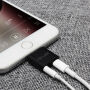 OCUBE 2w1 redukcja Lightning do 3,5 mm portu i Lightning dla Apple iPhone - czarna