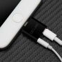 OCUBE 2w1 redukcja Lightning do 3,5 mm portu i Lightning dla Apple iPhone - czarna