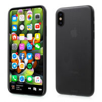 Tylne matowe ultra cienkie etui plastikowe dla Apple iPhone XS / iPhone X - czarne