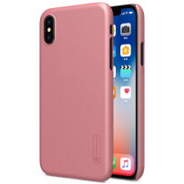 NILLKIN etui tylne z ochroną wyświetlacza dla Apple iPhone XS / iPhone X - różowo-złote