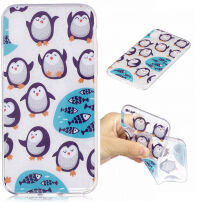 IMD ultra cienkie etui plastikowe tylne do Apple iPhone XS / iPhone X – pingwiny