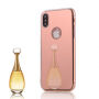 Lustrzane etui ochronne dla iPhone XS / iPhone X - różowo-złote