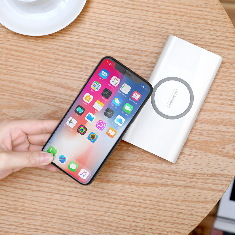 NILLKIN power bank 10000mAh z ładowaniem bezprzewodowym - białe
