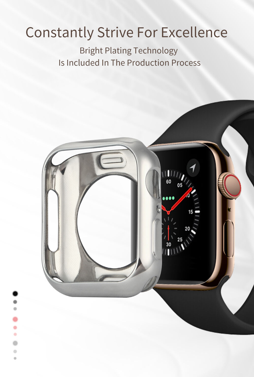 Dux Ducis etui ochronne na Apple Watch 44mm - różowe