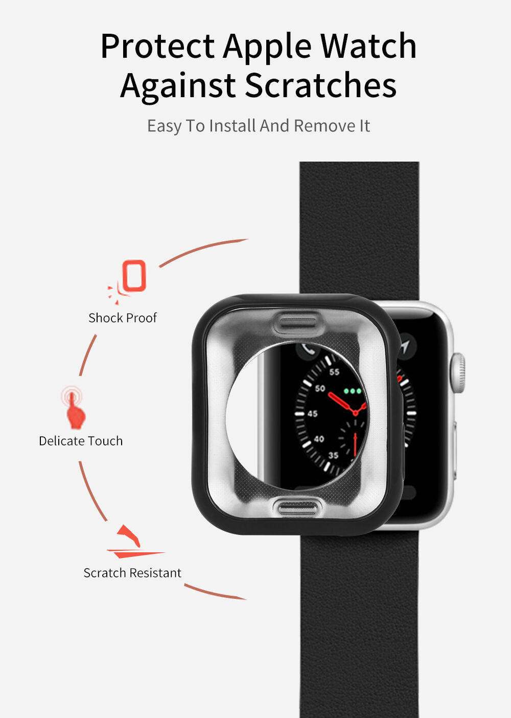 Dux Ducis etui ochronne na Apple Watch 44mm - różowe
