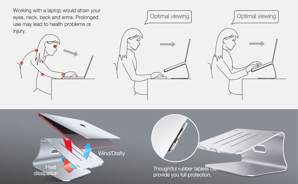 Bestand stojak aluminiowy dla MacBook - srebrny