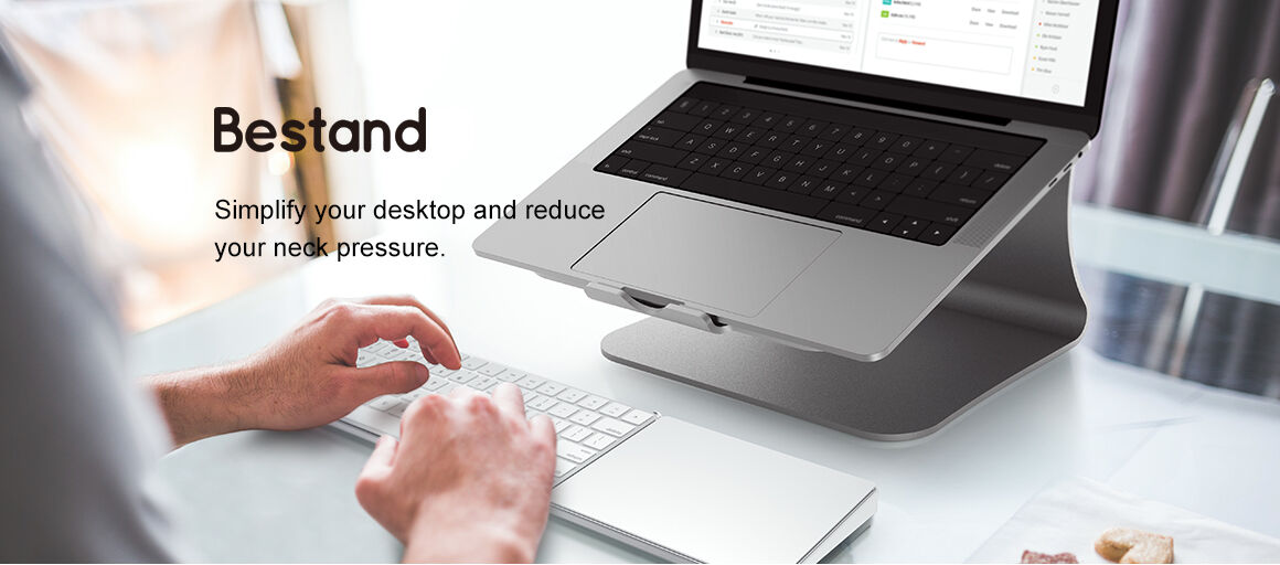 Bestand stojak aluminiowy dla MacBook - srebrny Bestand stojak aluminiowy dla MacBook - srebrny