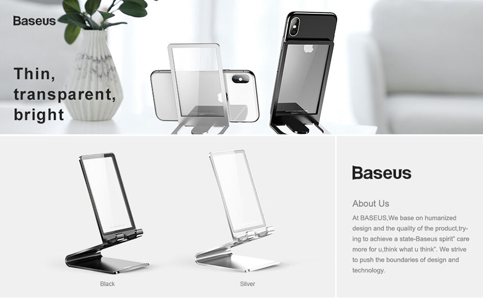 BASEUS elegancki stojak do iPhone - czarny