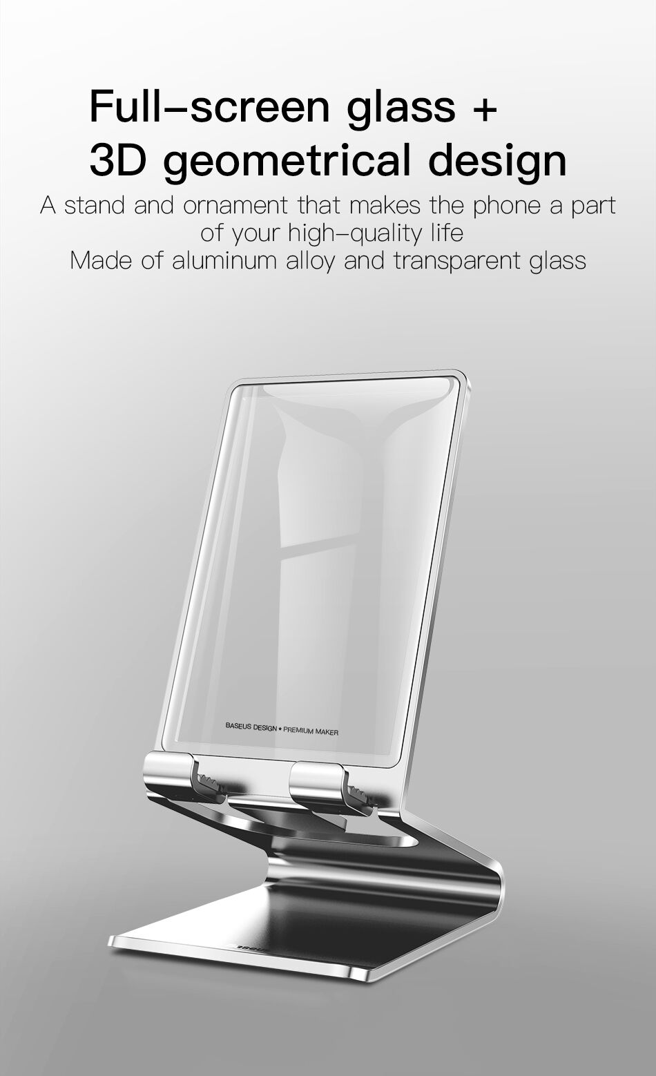 BASEUS elegancki stojak do iPhone - czarny