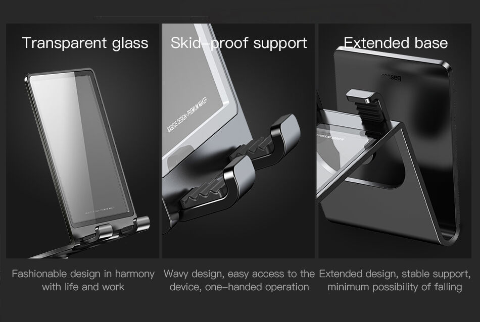 BASEUS elegancki stojak do iPhone - czarny