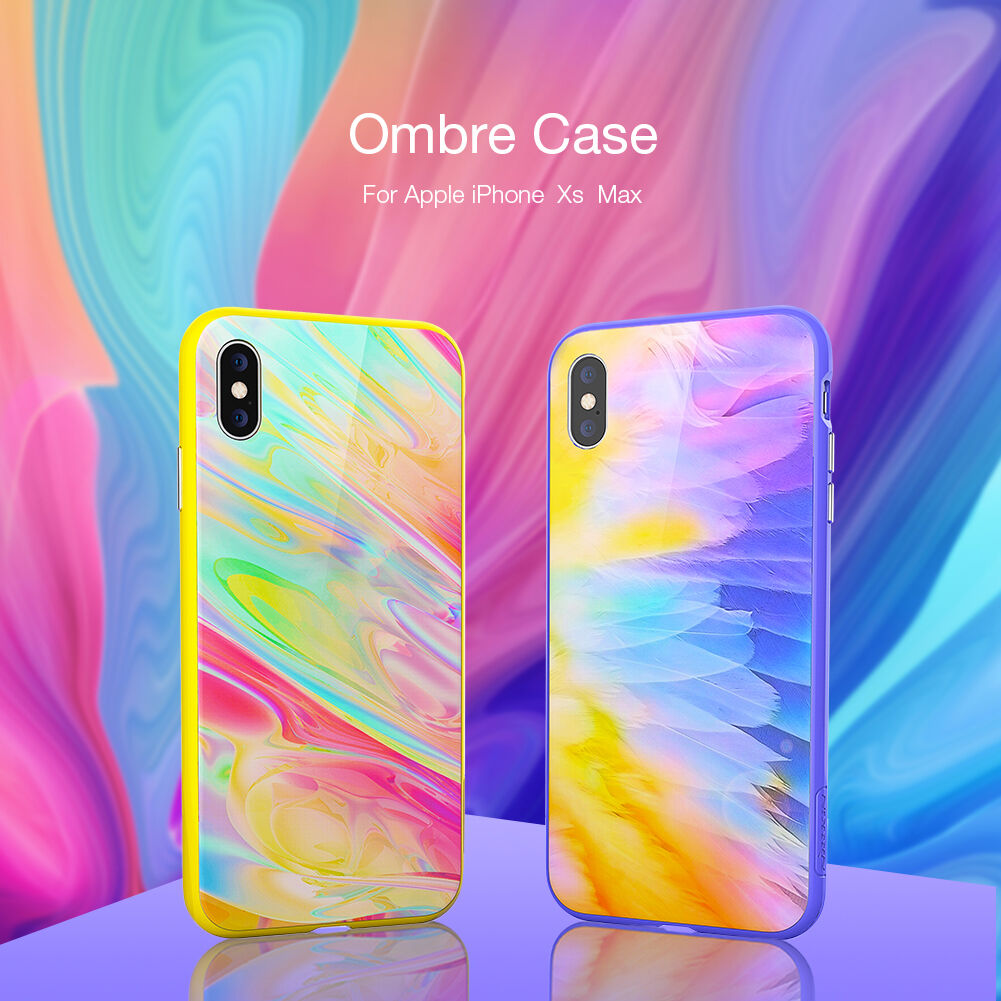 NILLKIN Ombre etui do iPhone XS Max - fioletowe