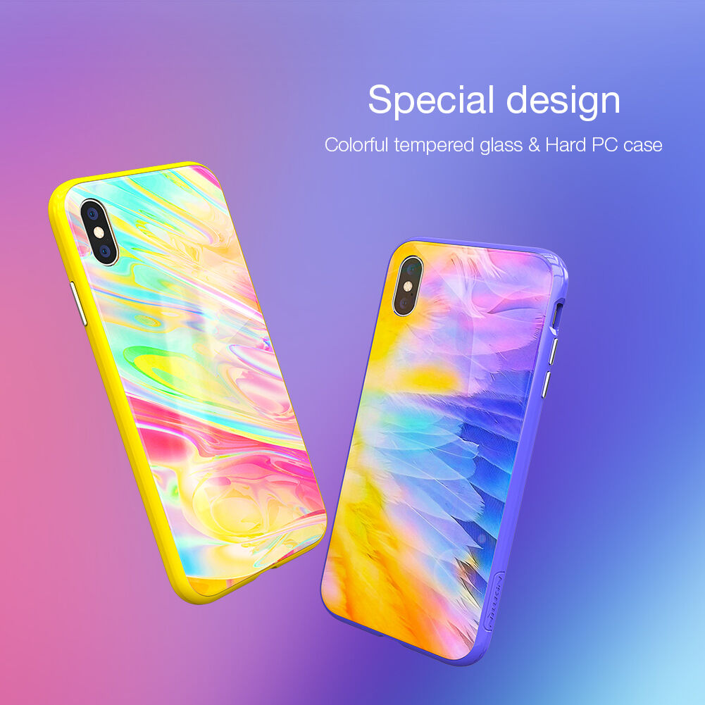 NILLKIN Ombre etui do iPhone XS Max - fioletowe
