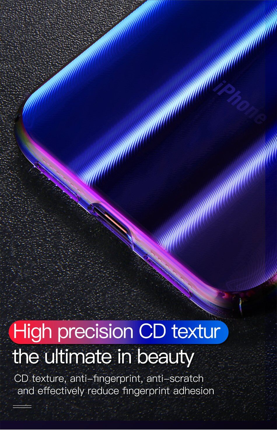 BASEUS Aurora etui do iPhone XS - niebieskie