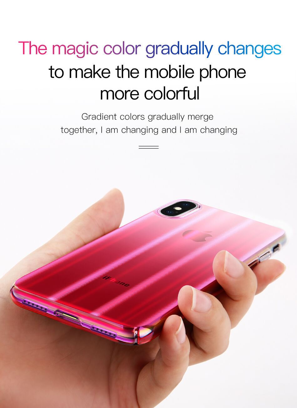 BASEUS Aurora etui do iPhone XS - niebieskie