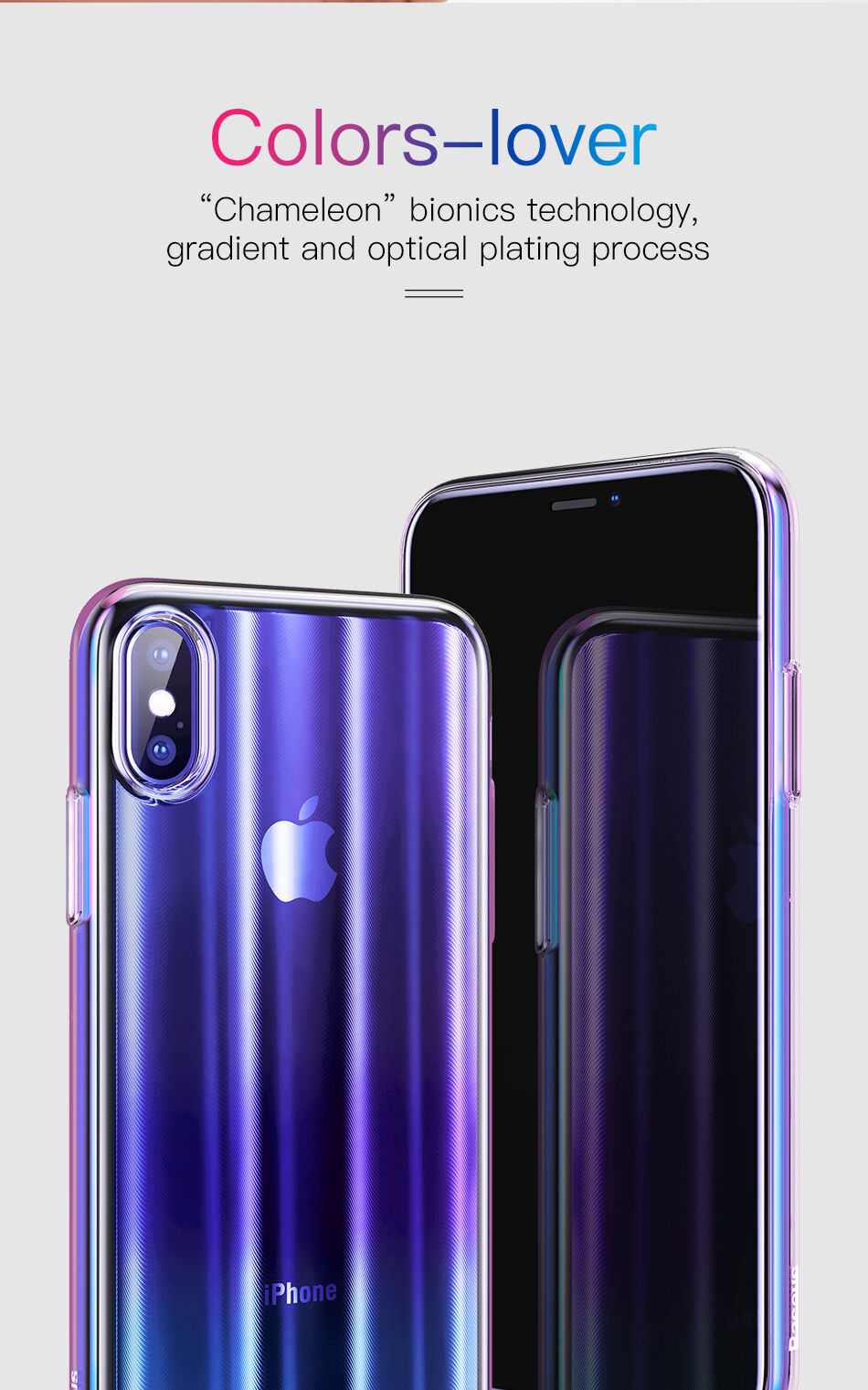 BASEUS Aurora etui do iPhone XS - niebieskie