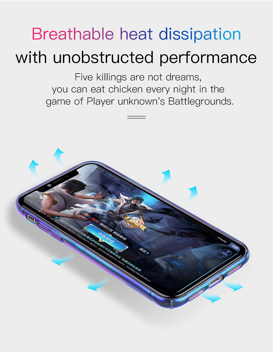 BASEUS Aurora etui do iPhone XS - niebieskie