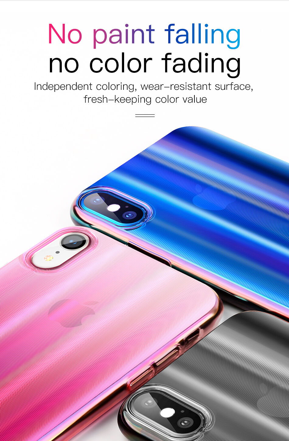 BASEUS Aurora etui do iPhone XS - niebieskie