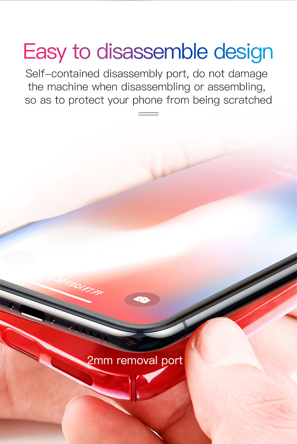 BASEUS Aurora etui do iPhone XS - niebieskie