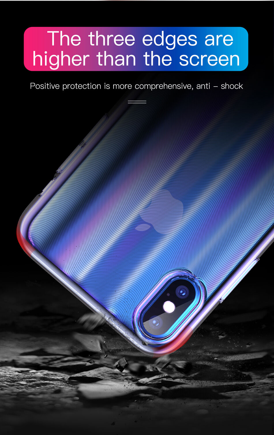BASEUS Aurora etui do iPhone XS - niebieskie