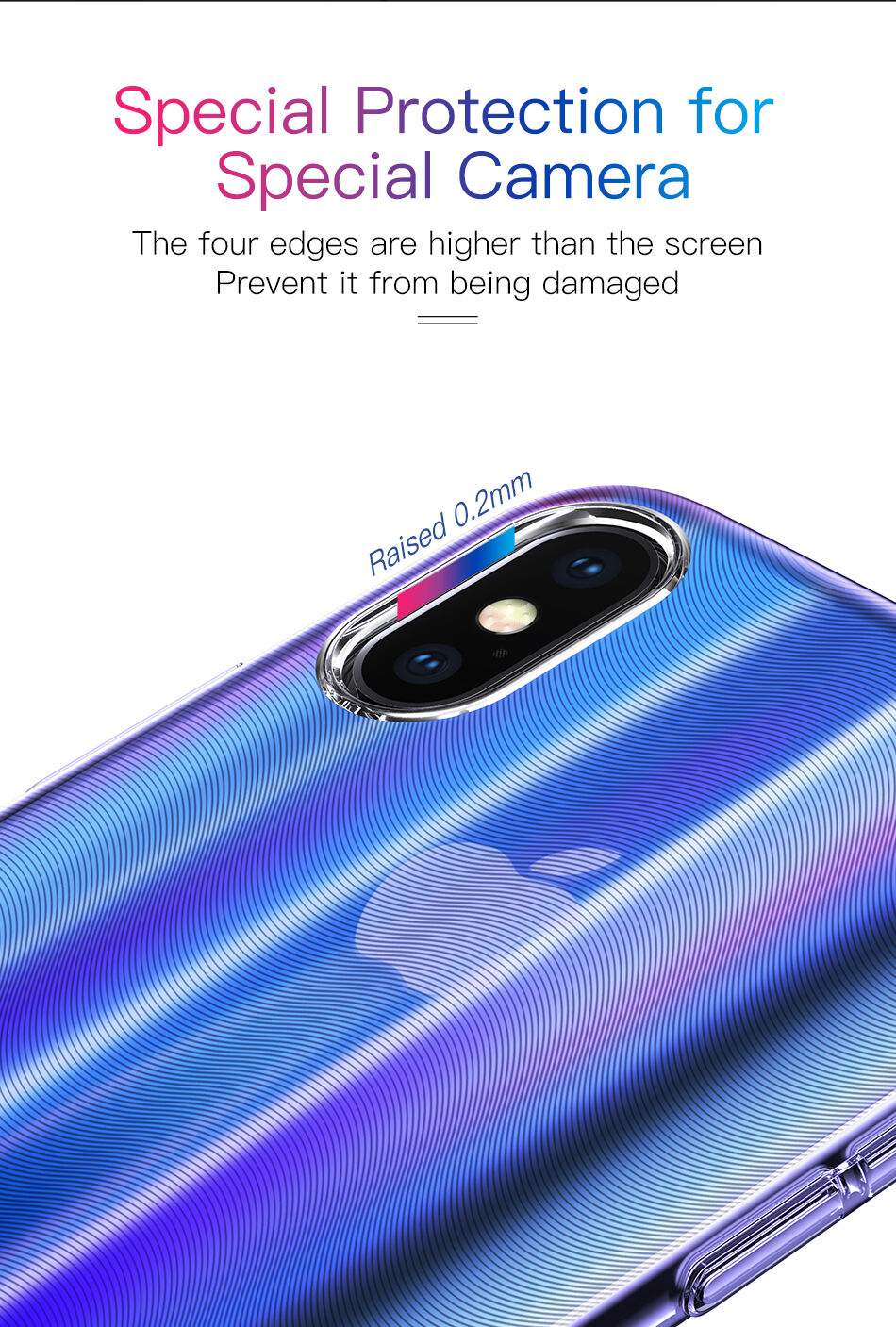 BASEUS Aurora etui do iPhone XS - niebieskie