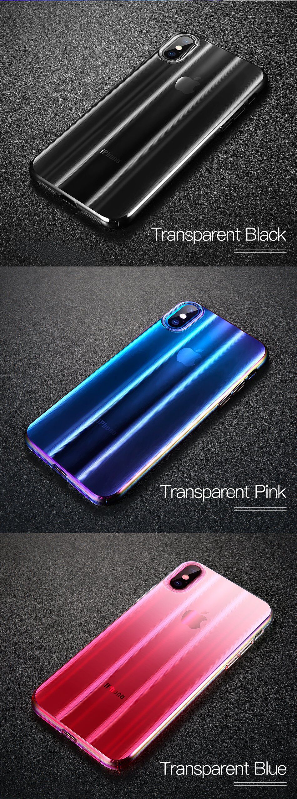 BASEUS Aurora etui do iPhone XS - niebieskie