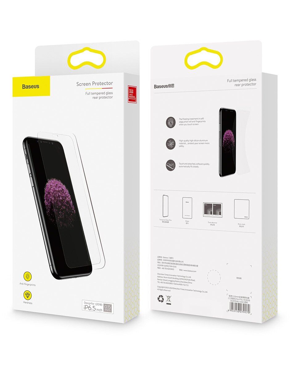 BASEUS podwójnie hartowane szkło do iPhone XR / 11 BASEUS podwójnie hartowane szkło do iPhone XR / 11