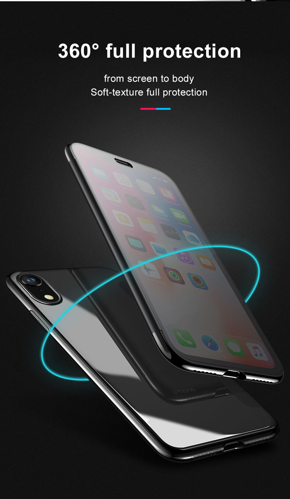 BASEUS pokrowiec flip do iPhone XS Max - czerwony