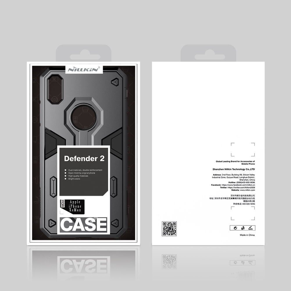 NILLKIN Defender II odporne etui do iPhone XS Max - czarne NILLKIN Defender II odporne etui do iPhone XS Max - czarne