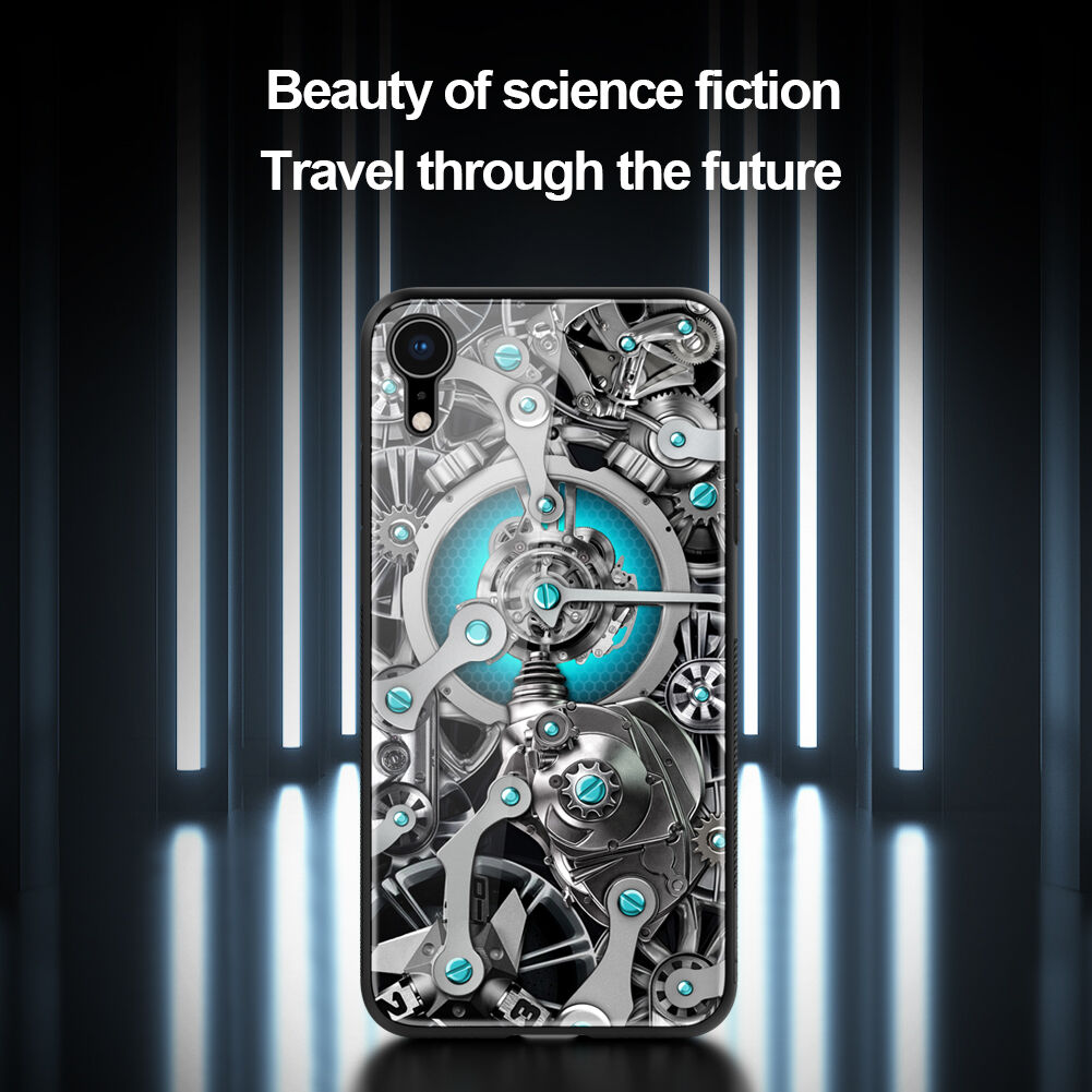 NILLKIN Spacetime etui ze szklaną częścią tylną do iPhone XR