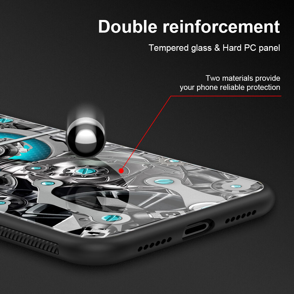 NILLKIN Spacetime etui ze szklaną częścią tylną do iPhone XR