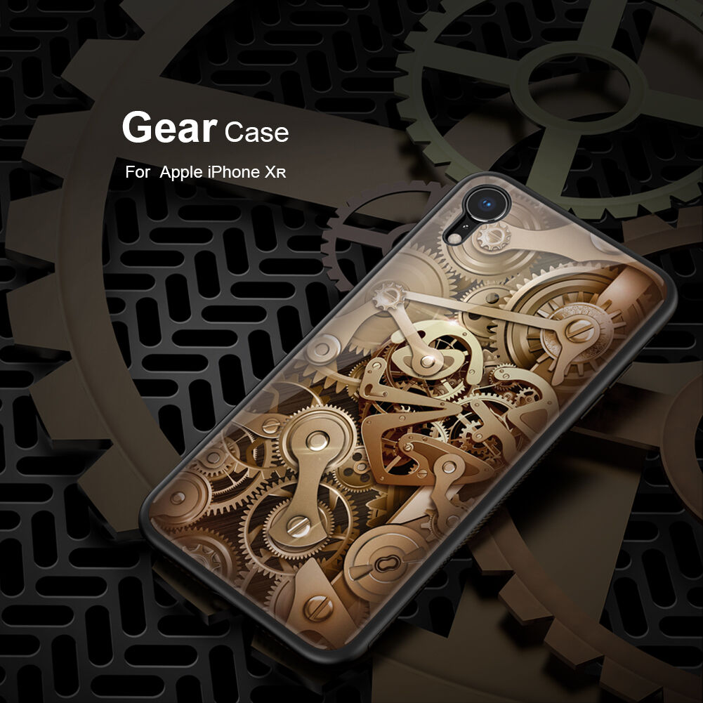 NILLKIN Gear etui ze szklaną częścią tylną do iPhone XR